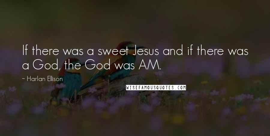 Harlan Ellison Quotes: If there was a sweet Jesus and if there was a God, the God was AM.