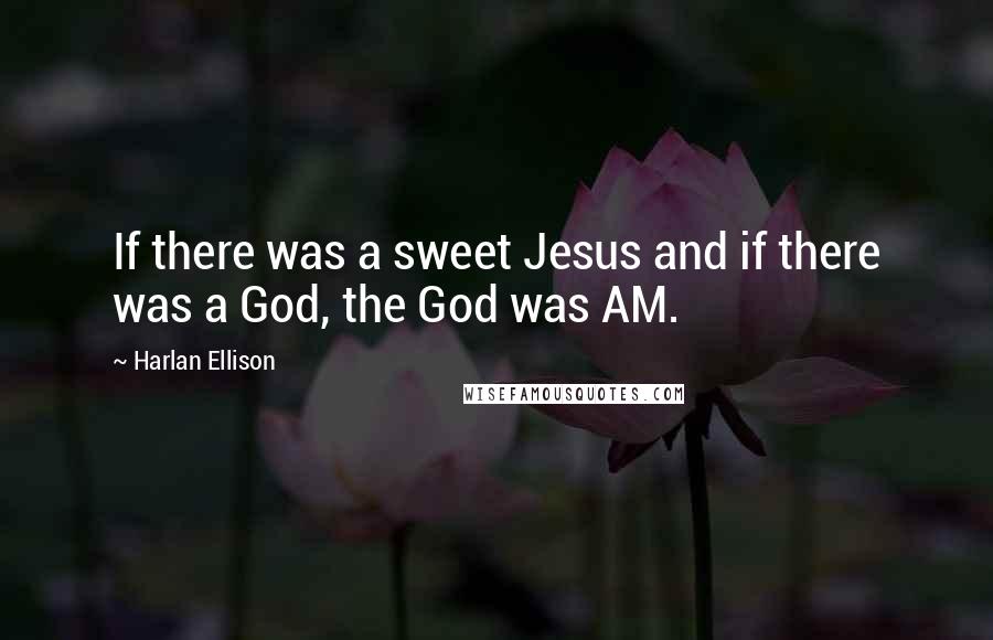 Harlan Ellison Quotes: If there was a sweet Jesus and if there was a God, the God was AM.