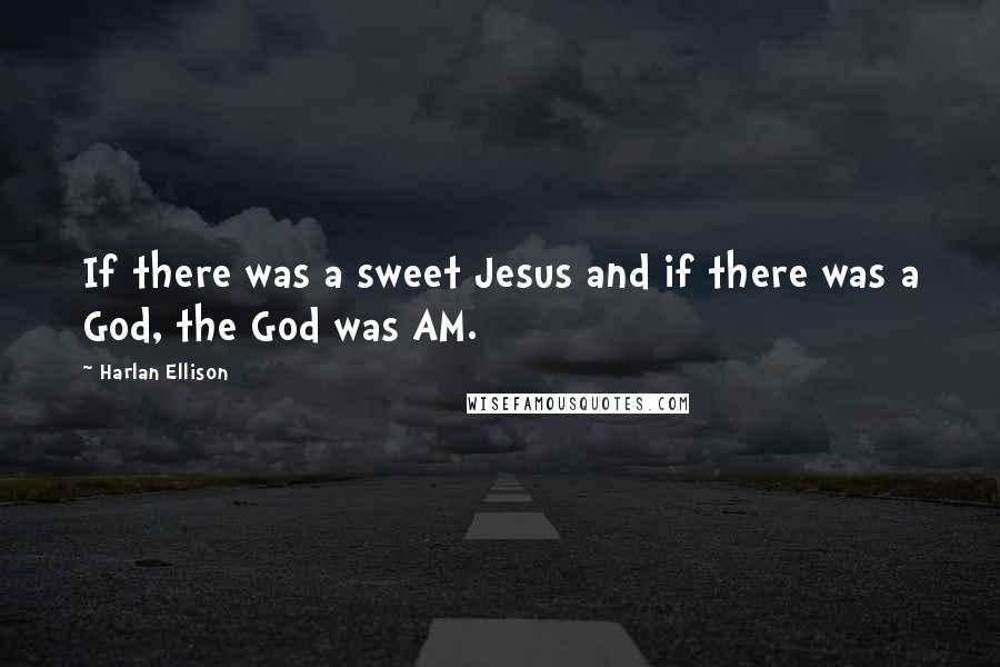 Harlan Ellison Quotes: If there was a sweet Jesus and if there was a God, the God was AM.