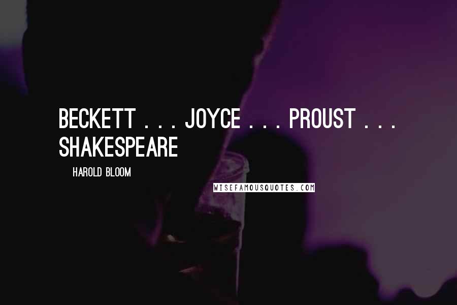 Harold Bloom Quotes: Beckett . . . Joyce . . . Proust . . . Shakespeare