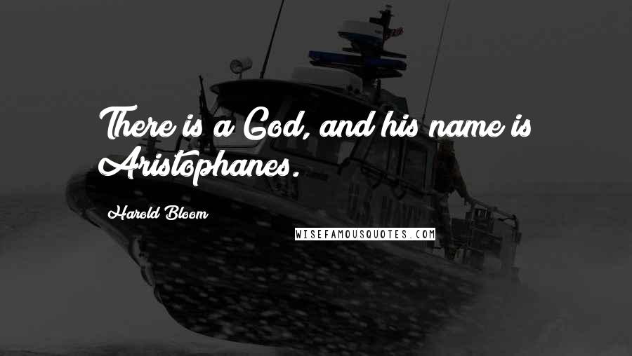 Harold Bloom Quotes: There is a God, and his name is Aristophanes.