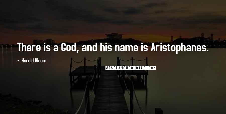 Harold Bloom Quotes: There is a God, and his name is Aristophanes.