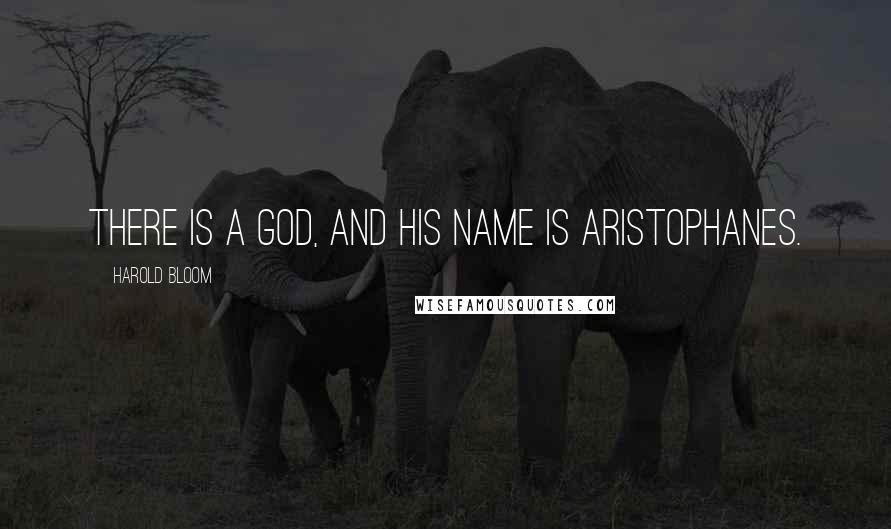 Harold Bloom Quotes: There is a God, and his name is Aristophanes.