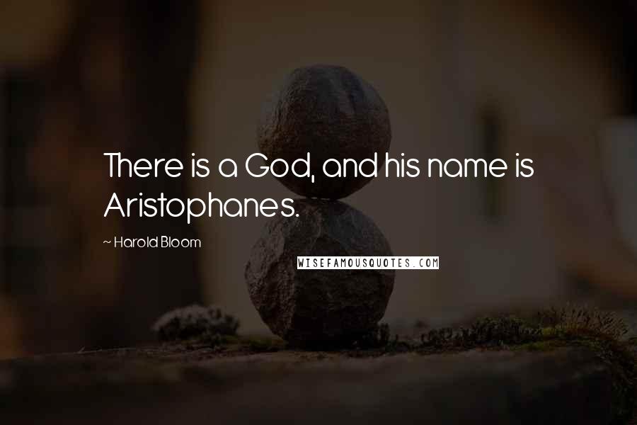 Harold Bloom Quotes: There is a God, and his name is Aristophanes.