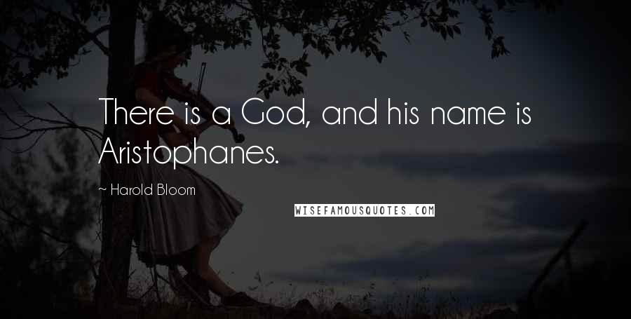 Harold Bloom Quotes: There is a God, and his name is Aristophanes.