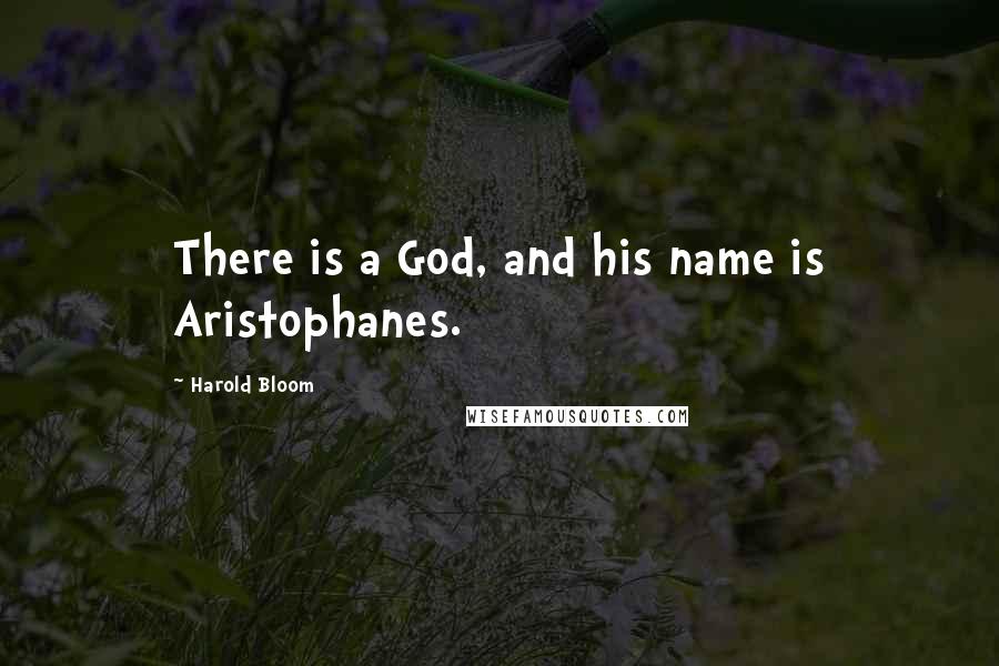 Harold Bloom Quotes: There is a God, and his name is Aristophanes.