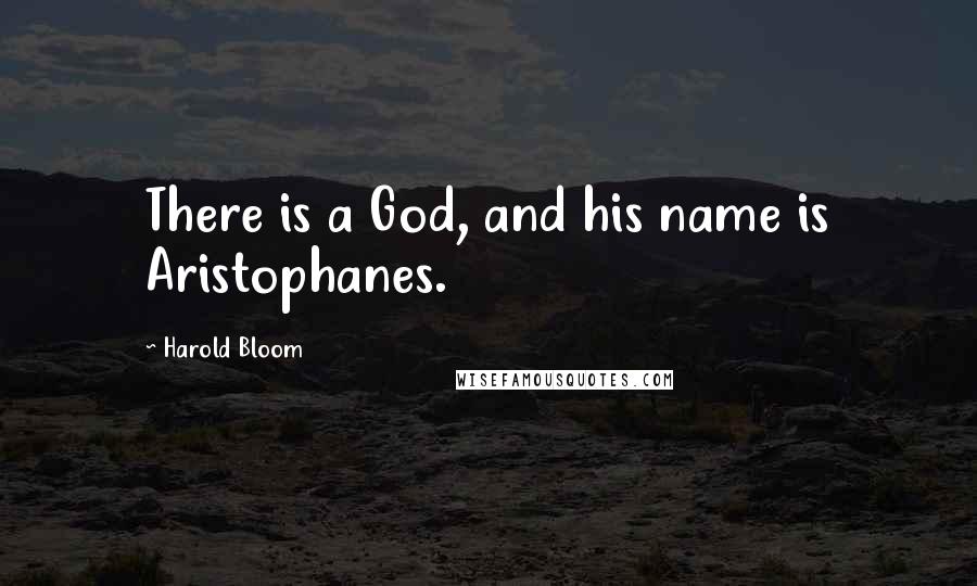 Harold Bloom Quotes: There is a God, and his name is Aristophanes.