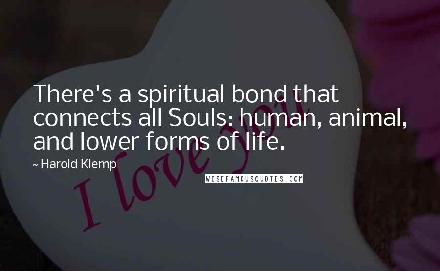 Harold Klemp Quotes: There's a spiritual bond that connects all Souls: human, animal, and lower forms of life.