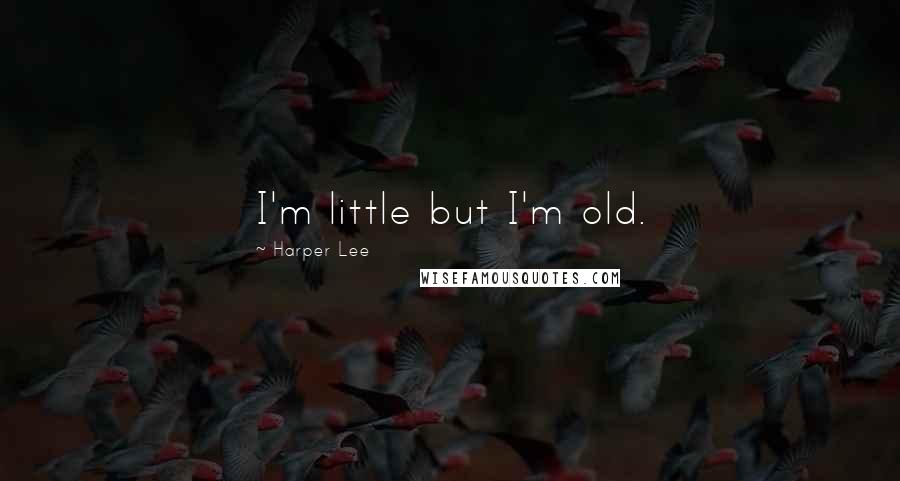 Harper Lee Quotes: I'm little but I'm old.