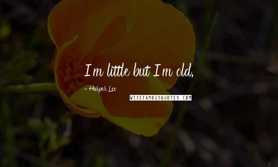 Harper Lee Quotes: I'm little but I'm old.