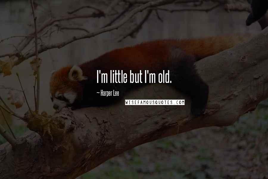 Harper Lee Quotes: I'm little but I'm old.