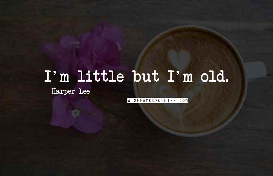 Harper Lee Quotes: I'm little but I'm old.