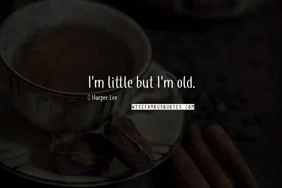 Harper Lee Quotes: I'm little but I'm old.