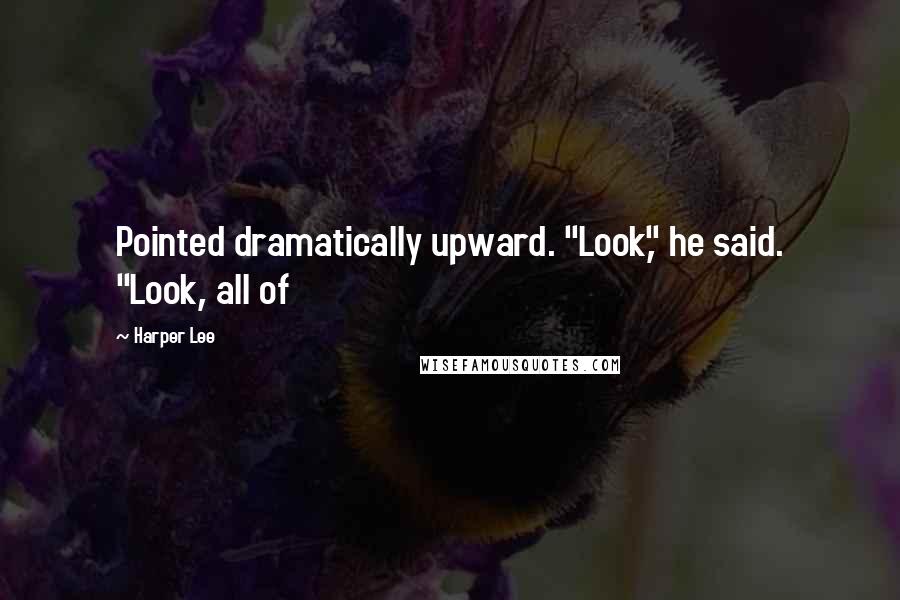 Harper Lee Quotes: Pointed dramatically upward. "Look," he said. "Look, all of