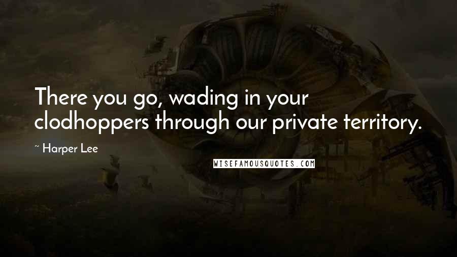 Harper Lee Quotes: There you go, wading in your clodhoppers through our private territory.