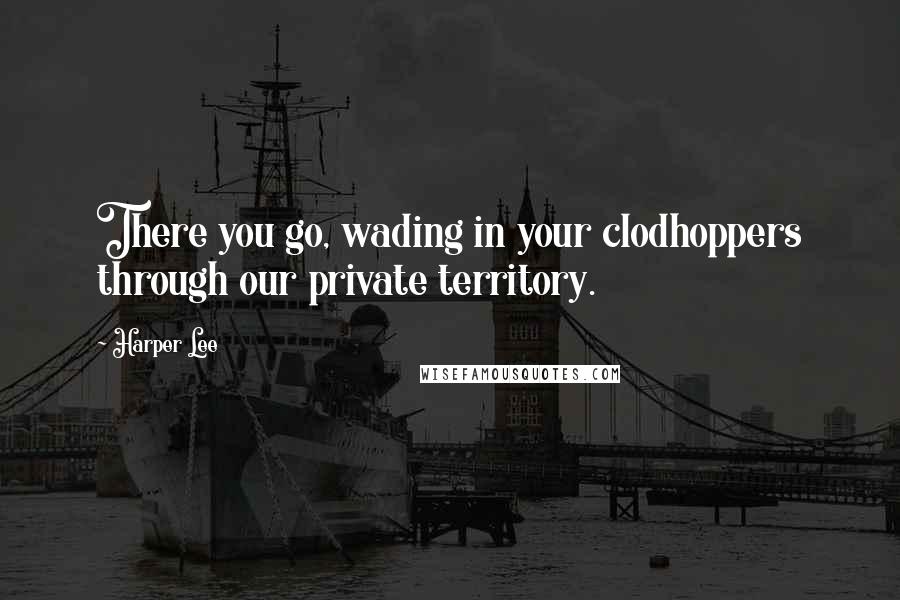 Harper Lee Quotes: There you go, wading in your clodhoppers through our private territory.