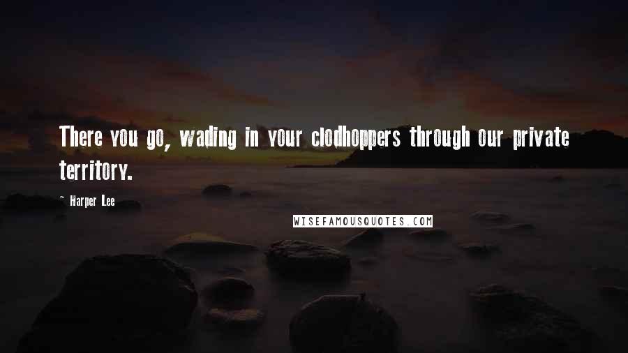 Harper Lee Quotes: There you go, wading in your clodhoppers through our private territory.