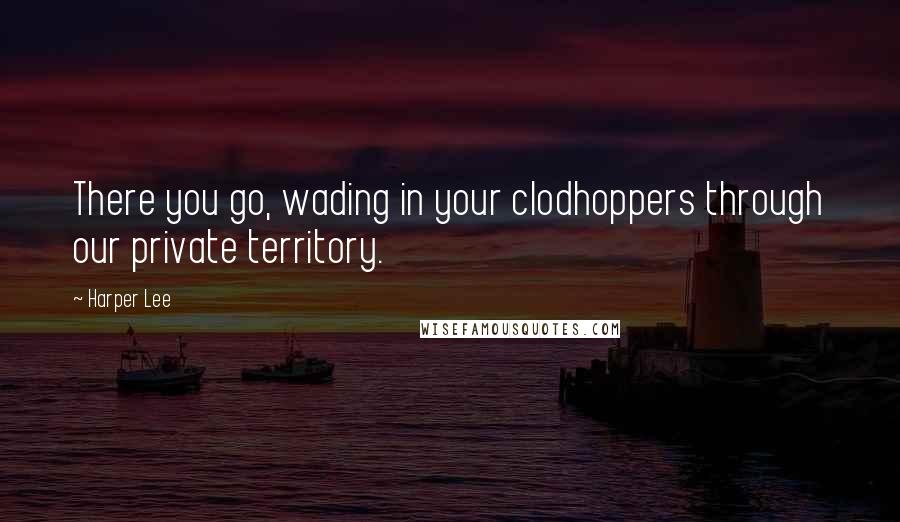 Harper Lee Quotes: There you go, wading in your clodhoppers through our private territory.