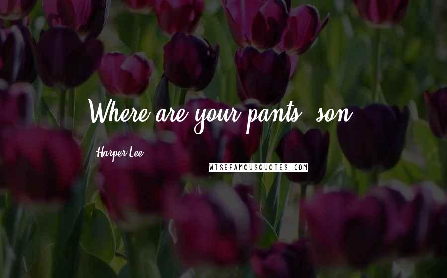 Harper Lee Quotes: Where are your pants, son?