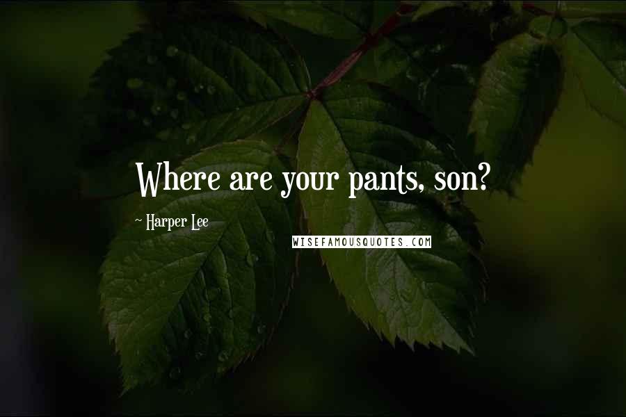 Harper Lee Quotes: Where are your pants, son?