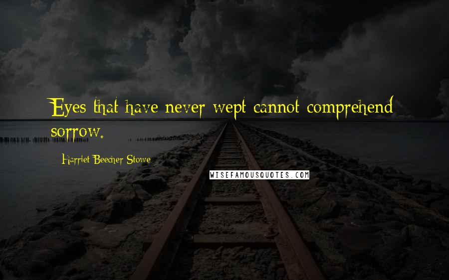 Harriet Beecher Stowe Quotes: Eyes that have never wept cannot comprehend sorrow.