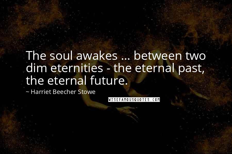 Harriet Beecher Stowe Quotes: The soul awakes ... between two dim eternities - the eternal past, the eternal future.