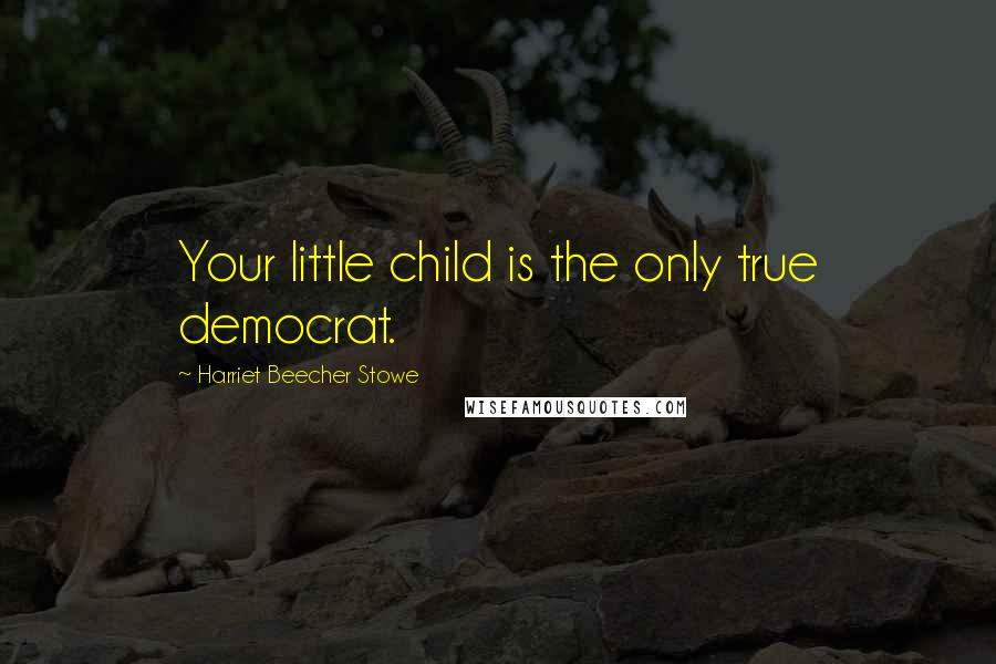 Harriet Beecher Stowe Quotes: Your little child is the only true democrat.