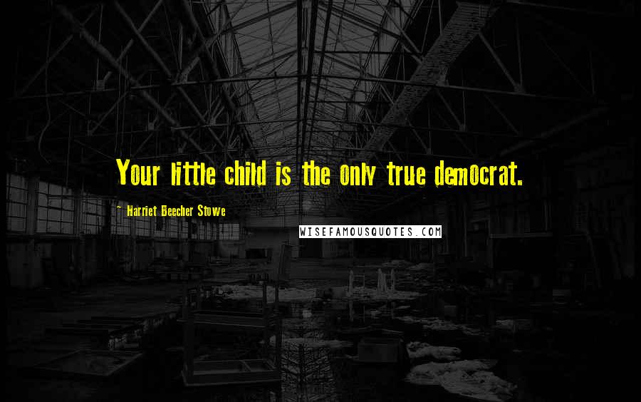 Harriet Beecher Stowe Quotes: Your little child is the only true democrat.