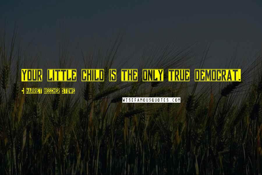 Harriet Beecher Stowe Quotes: Your little child is the only true democrat.