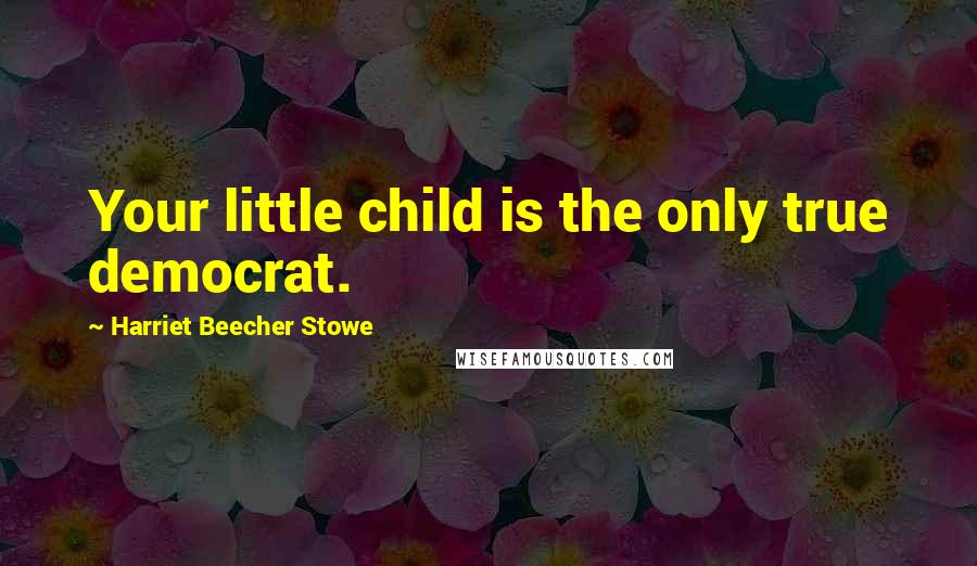 Harriet Beecher Stowe Quotes: Your little child is the only true democrat.