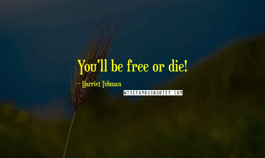 Harriet Tubman Quotes: You'll be free or die!