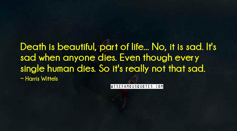 Harris Wittels Quotes: Death is beautiful, part of life... No, it is sad. It's sad when anyone dies. Even though every single human dies. So it's really not that sad.