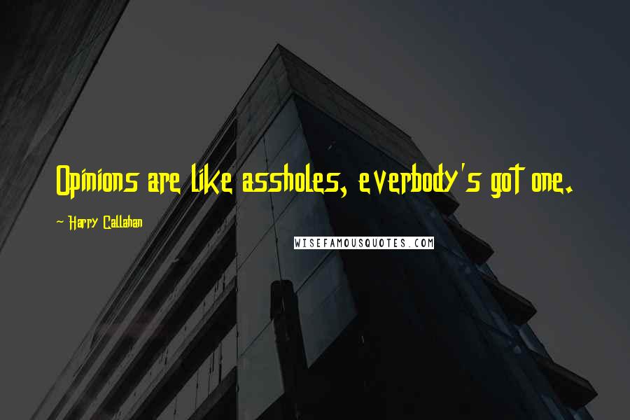 Harry Callahan Quotes: Opinions are like assholes, everbody's got one.