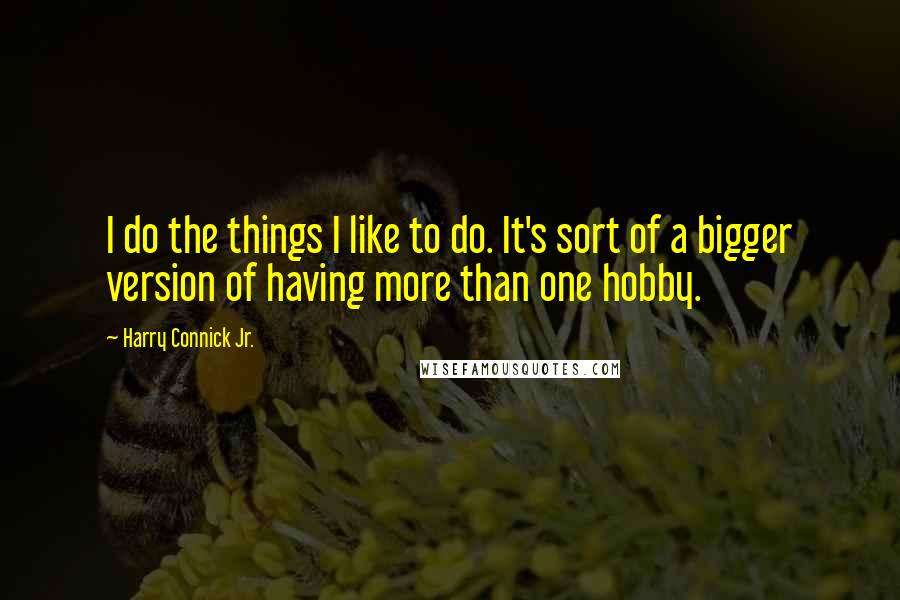 Harry Connick Jr. Quotes: I do the things I like to do. It's sort of a bigger version of having more than one hobby.