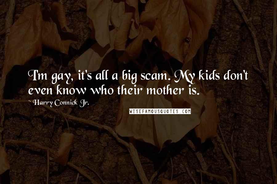 Harry Connick Jr. Quotes: I'm gay, it's all a big scam. My kids don't even know who their mother is.