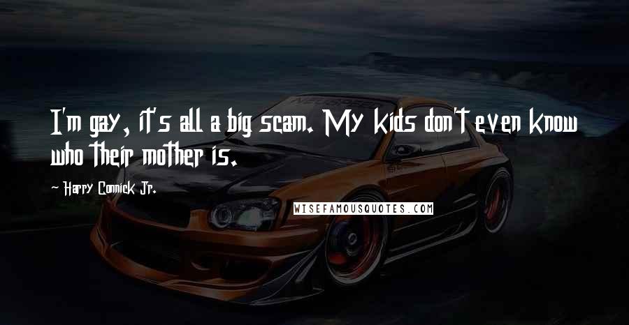 Harry Connick Jr. Quotes: I'm gay, it's all a big scam. My kids don't even know who their mother is.