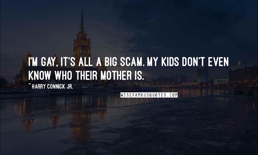 Harry Connick Jr. Quotes: I'm gay, it's all a big scam. My kids don't even know who their mother is.
