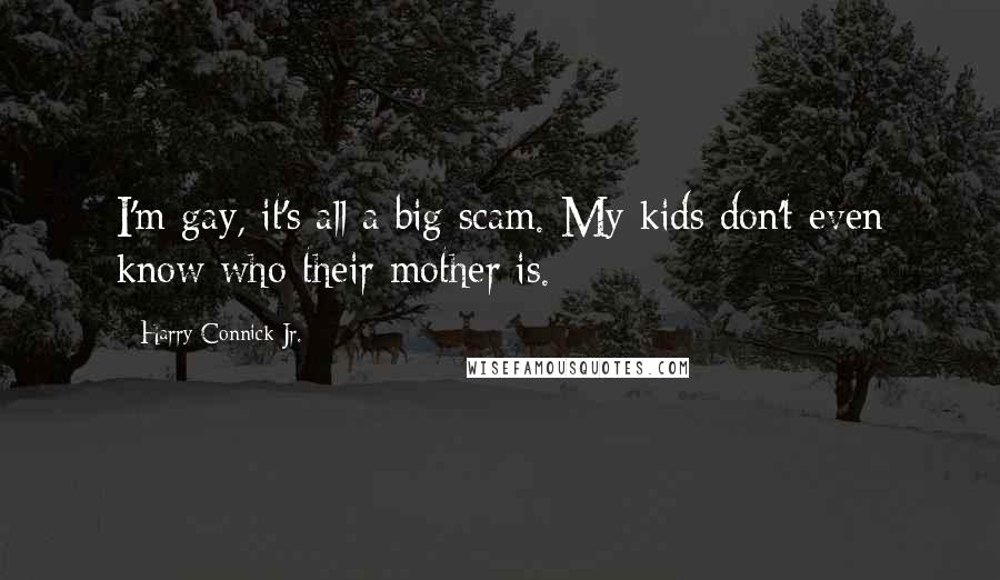 Harry Connick Jr. Quotes: I'm gay, it's all a big scam. My kids don't even know who their mother is.