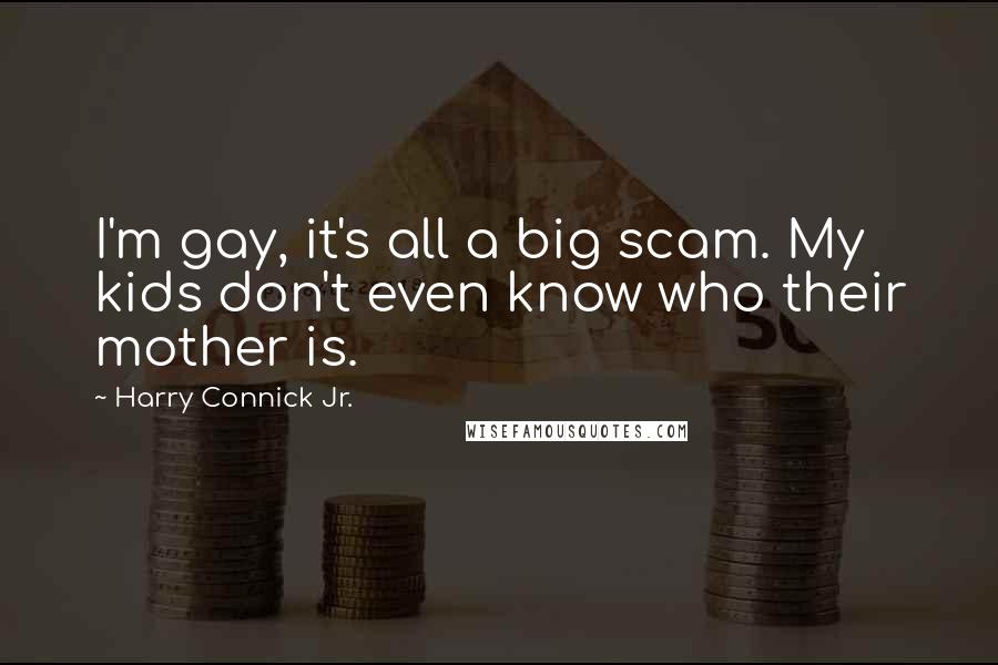 Harry Connick Jr. Quotes: I'm gay, it's all a big scam. My kids don't even know who their mother is.