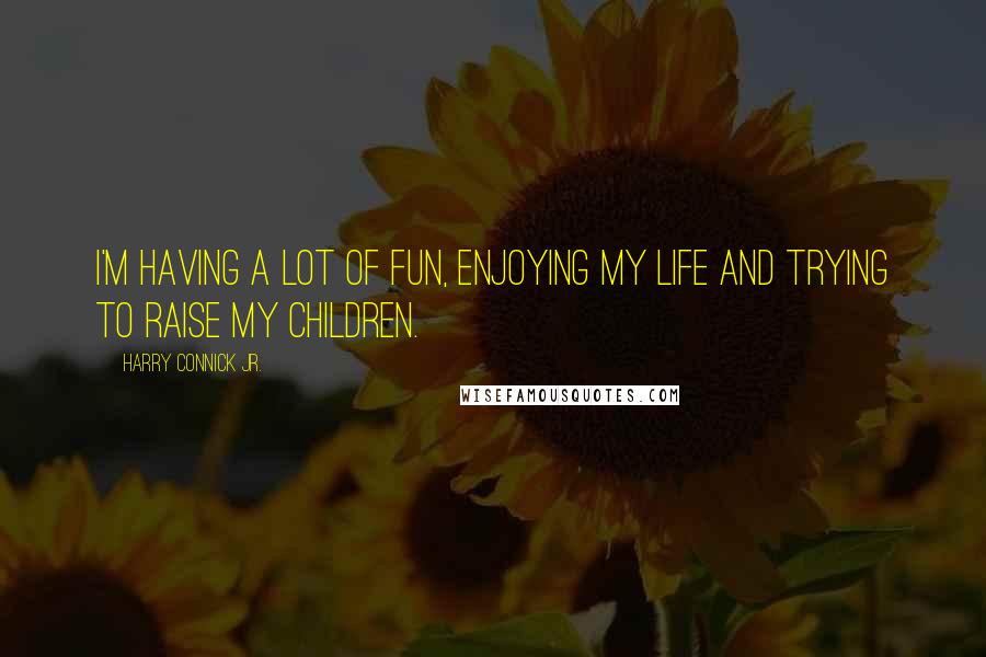 Harry Connick Jr. Quotes: I'm having a lot of fun, enjoying my life and trying to raise my children.