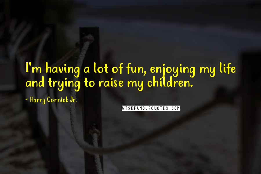 Harry Connick Jr. Quotes: I'm having a lot of fun, enjoying my life and trying to raise my children.