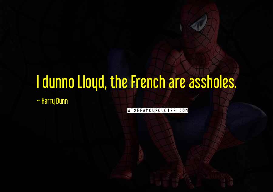 Harry Dunn Quotes: I dunno Lloyd, the French are assholes.