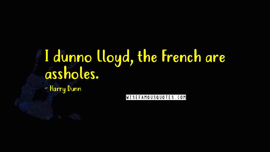 Harry Dunn Quotes: I dunno Lloyd, the French are assholes.