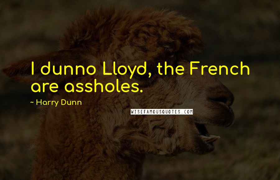 Harry Dunn Quotes: I dunno Lloyd, the French are assholes.