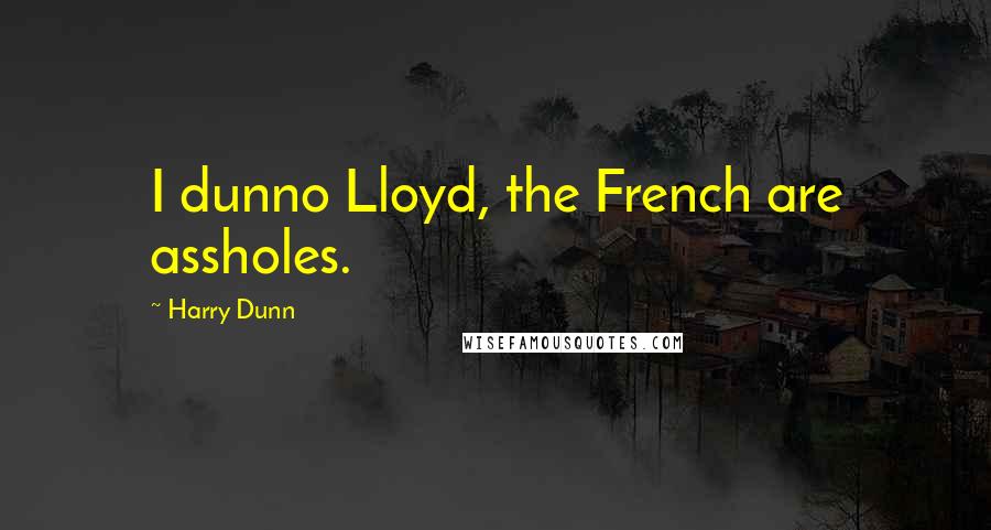 Harry Dunn Quotes: I dunno Lloyd, the French are assholes.
