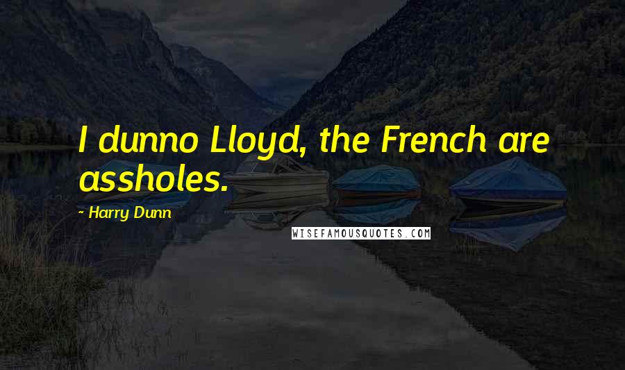 Harry Dunn Quotes: I dunno Lloyd, the French are assholes.