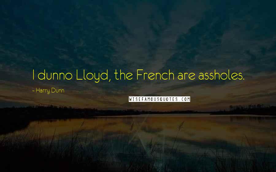 Harry Dunn Quotes: I dunno Lloyd, the French are assholes.