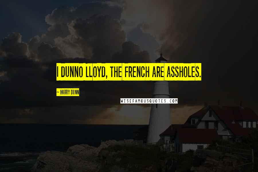 Harry Dunn Quotes: I dunno Lloyd, the French are assholes.