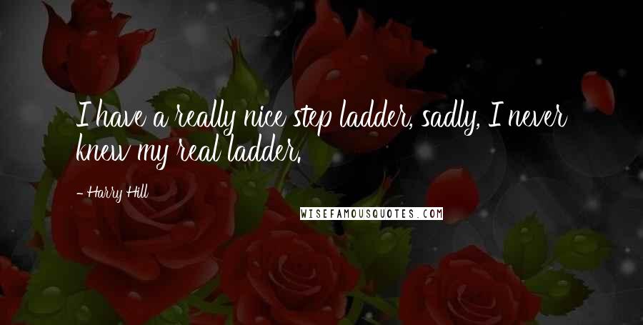 Harry Hill Quotes: I have a really nice step ladder, sadly, I never knew my real ladder.