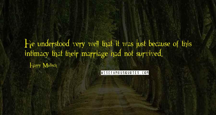 Harry Mulisch Quotes: He understood very well that it was just because of this intimacy that their marriage had not survived.